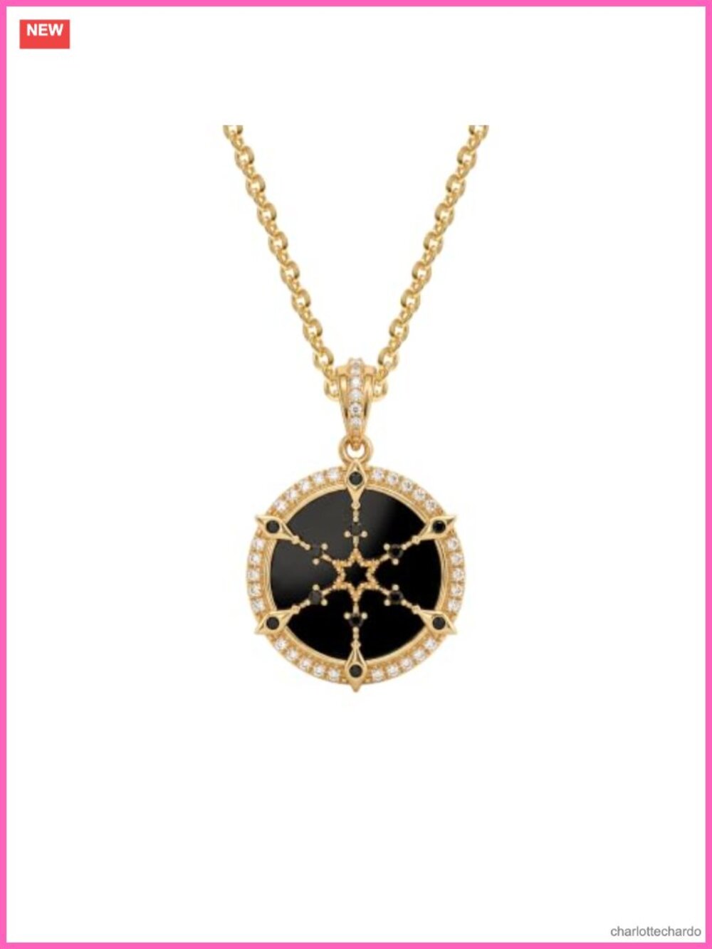 14K Gold Plated Necklace Charm Pendant Gothic Jewelry